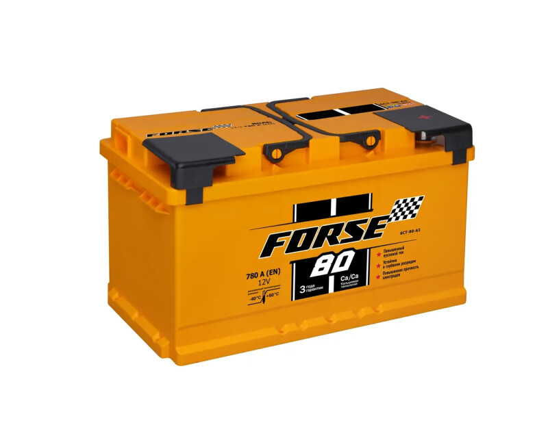 Аккумулятор Forse - 80 + правый (780 пуск) Мегатекс
