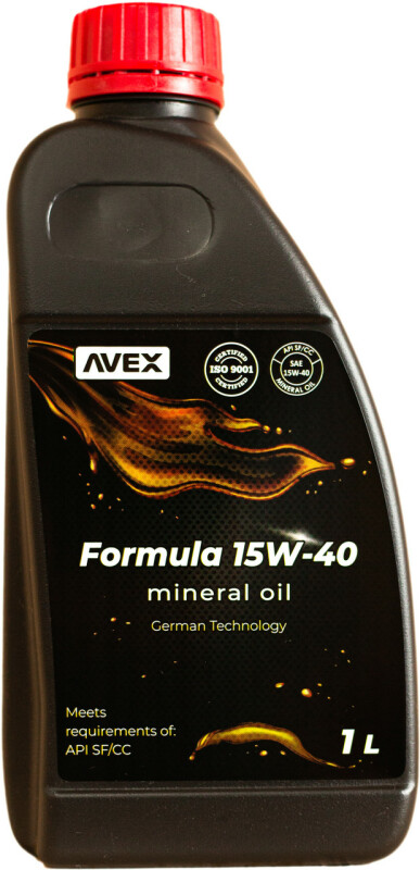 Моторное масло Avex FORMULA 15W40 API SF/CC 1л