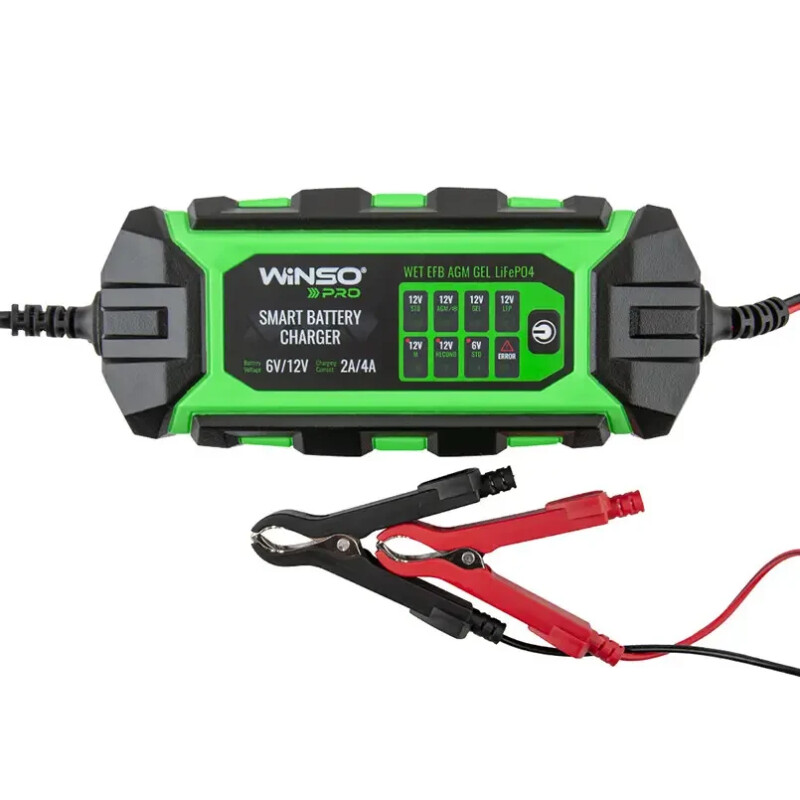 Зарядное устройство АКБ импульсное Winso PRO 8LEDs 6/12В АКБ до 120А, ток зарядки 4А, 70Вт, LED индикация