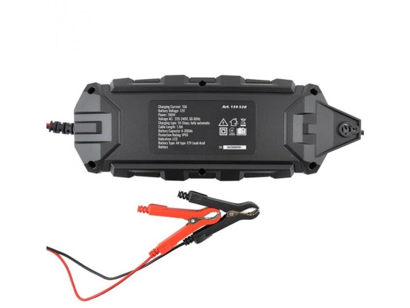 Зарядное устройство АКБ импульсное Winso PRO LCD 12В АКБ до 200А, ток зарядки 10А, 160Вт, экран (139520) - Зображення 2