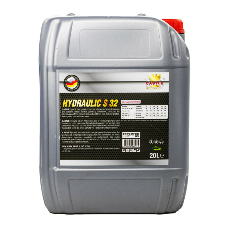 Гидравлическое масло CASTLE HYDRAULIC OIL 32 20л - Зображення 1