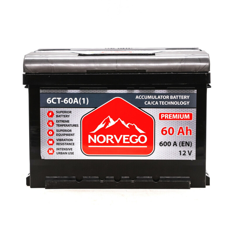 Аккумулятор Norvego Premium 60A +лев (600 пуск)