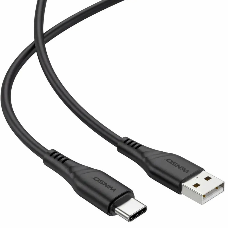Кабель Winso Pro USB to Type-C 2м, PVC, черный, ZIP 221203B (200) - Зображення 1