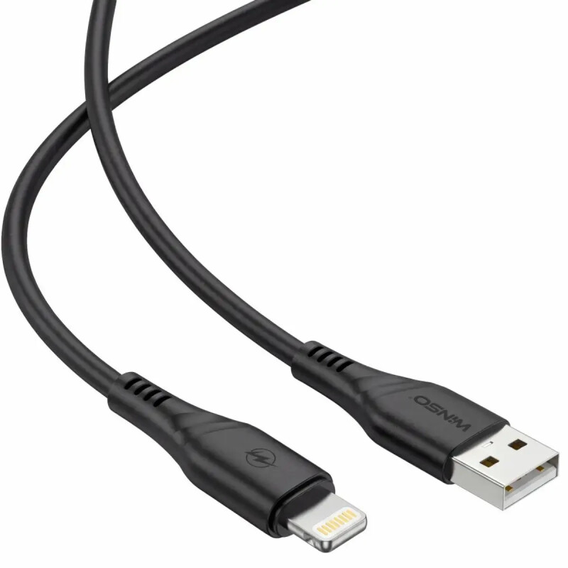 Кабель Winso Pro USB to Lightning 2м, PVC, черный, ZIP 221202B (200) - Зображення 3