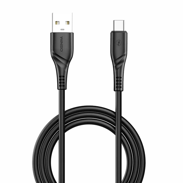Кабель Winso Pro USB to Type-C 1м, PVC, черный, ZIP 221103B (200) - Зображення 4