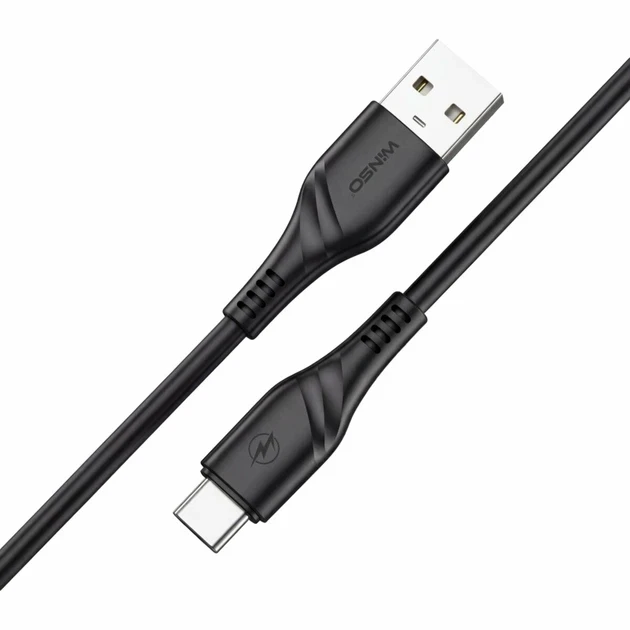Кабель Winso Pro USB to Type-C 1м, PVC, черный, ZIP 221103B (200) - Зображення 3