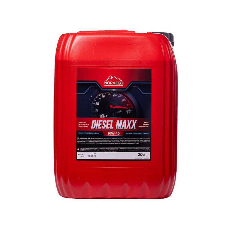 Моторное масло NORVEGO DIESEL MAX 10W40 20л CH-4/SL NEW