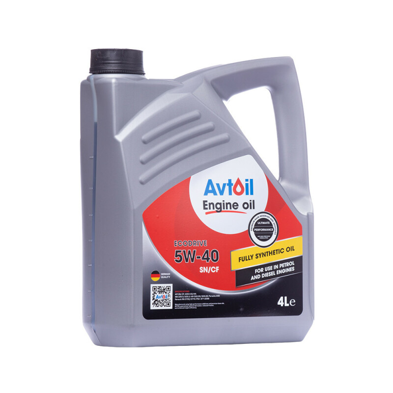 Синтетическое моторное масло Avtoil EcoDrive 5W-40 SN/CF (4 л) - Изображение 1