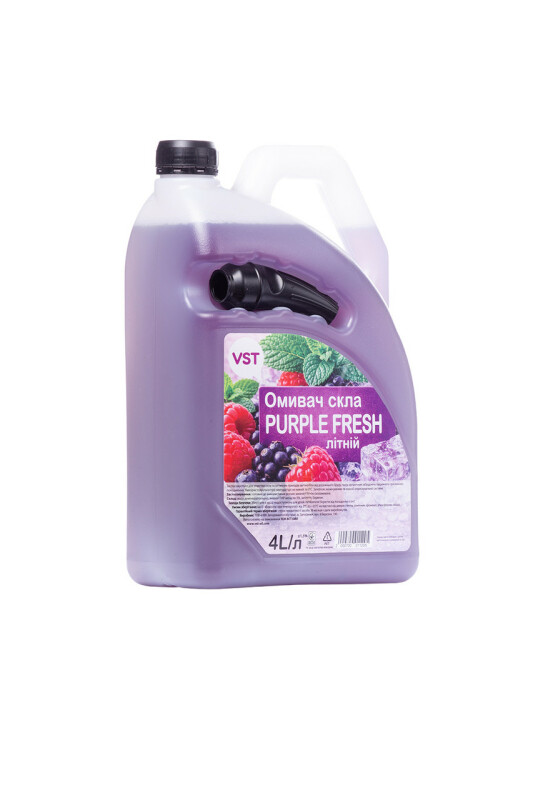 Омыватель ЗАБХ PURPLE FRESH летний 4 л канистра с лейкой (4) - Зображення 1