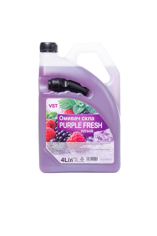 Омыватель ЗАБХ PURPLE FRESH летний 4 л канистра с лейкой (4)