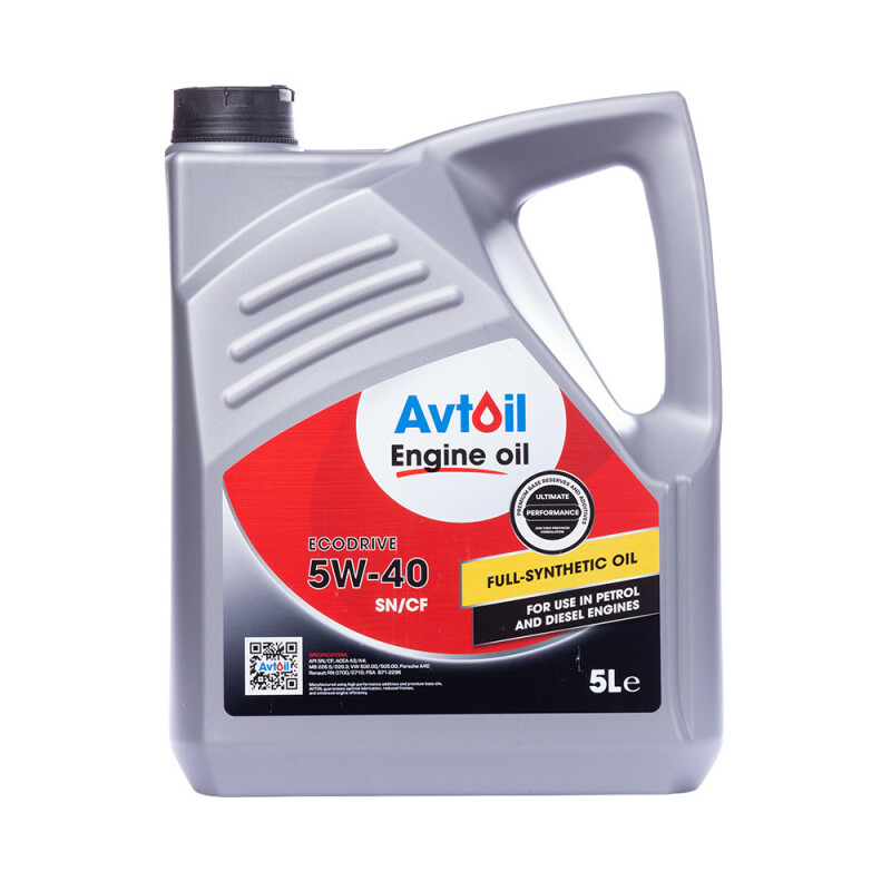 Синтетическое моторное масло Avtoil EcoDrive 5W-40 SN/CF (5 л)