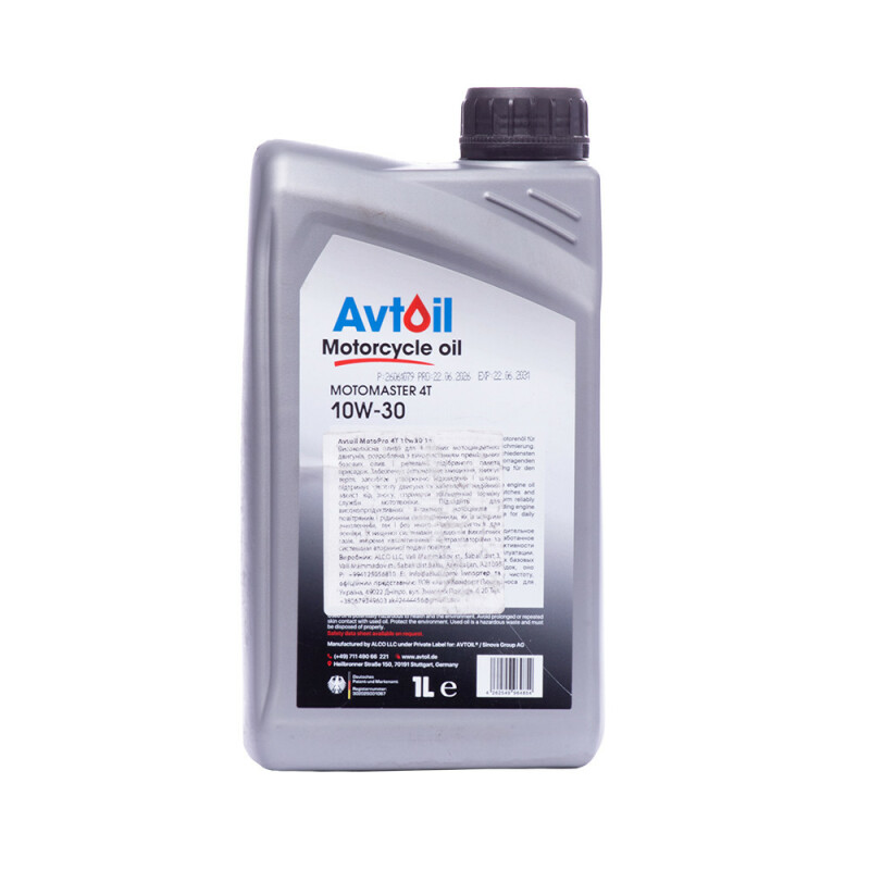 Моторное масло Avtoil MotoPro 4T 10W-30 (1 л) - Изображение 2