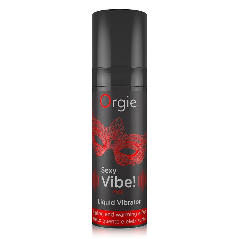 Рідкий вібратор для інтимних зон Orgie Sexy Vibe! Hot із зігріваючим ефектом і смаком полуниці, 15 мл - Зображення 1