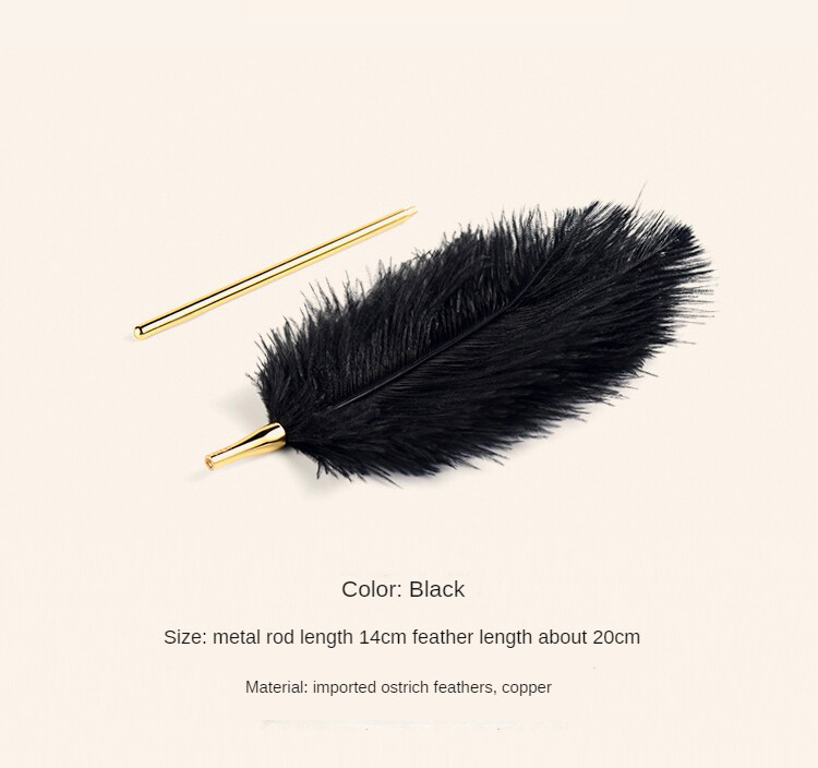 Перо Premium Feather Tickler UPKO з позолоченою ручкою - Зображення 7