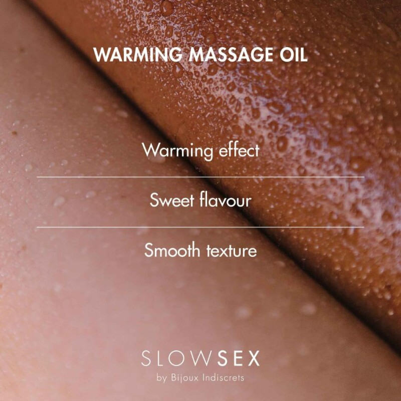 Розігріваюча їстівна масажна олія Slow Sex Bijoux Indiscrets, 50 мл - Зображення 5
