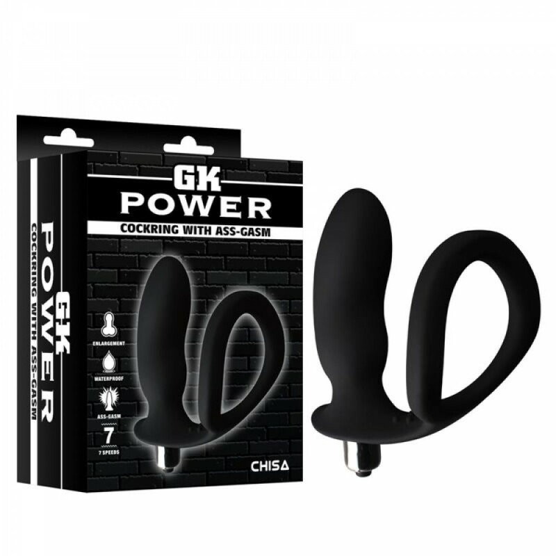Анальна пробка з кільцем GK power cockring with ass-gasm