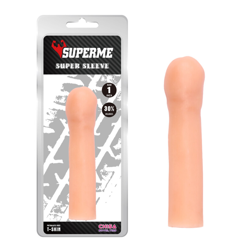 Насадка подовжувальна Chisa Super Sleeve із закритою головкою 17,5 см, бежева - Изображение 1
