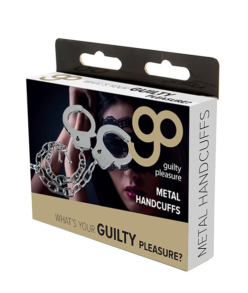 Наручники з ключиками Guilty Pleasure металаві, сріблясті, 65 х 9.7 см - Зображення 1