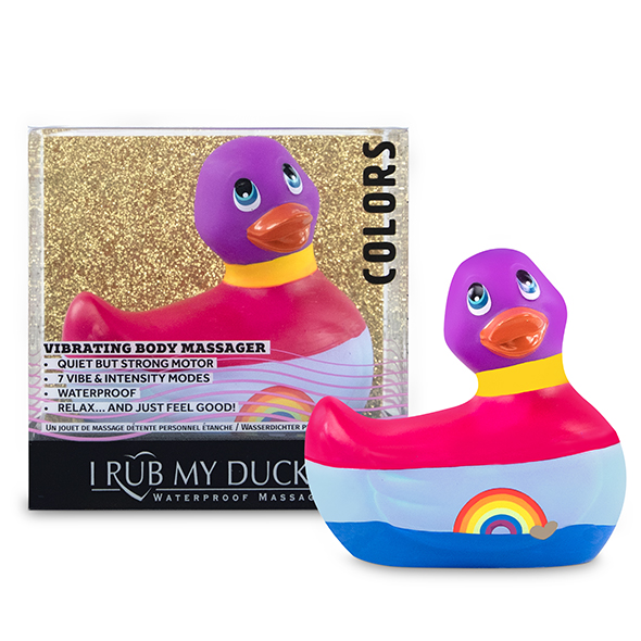Каченя вібратор I Rub My Duckie різнобарвна, з веселкою - Изображение 3