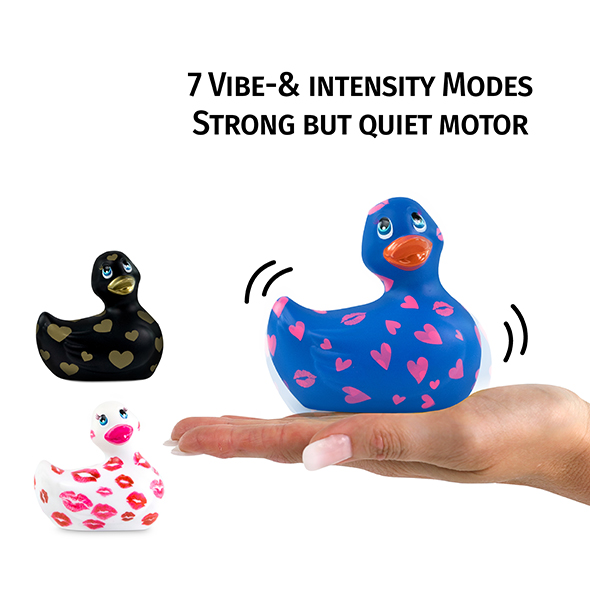 Каченя вібратор I Rub My Duckie фіолетова з рожевим візерунком - Изображение 4