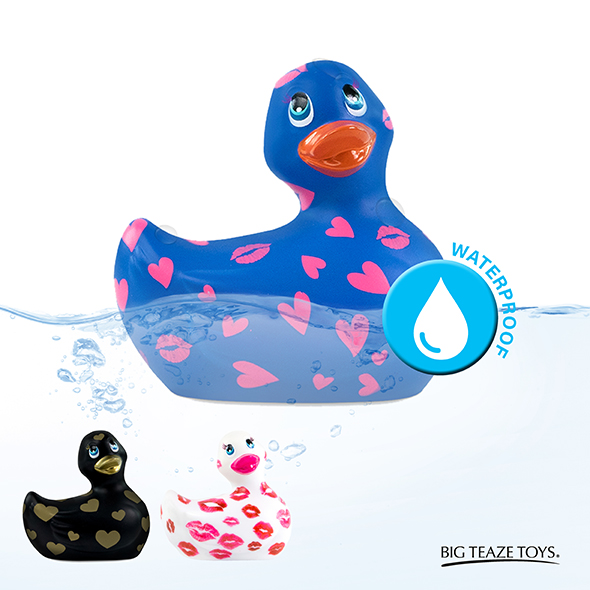 Каченя вібратор I Rub My Duckie фіолетова з рожевим візерунком - Изображение 5