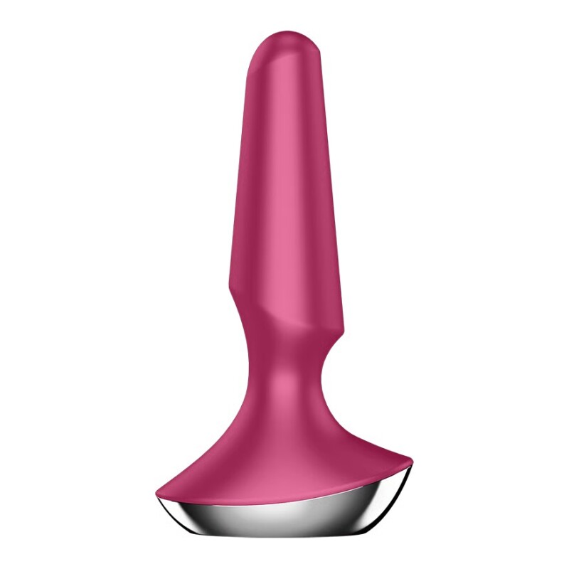 Анальний вібратор Satisfyer Plug-ilicious 2 з додатком, бордовий, 13.5 х 4 см - Зображення 3