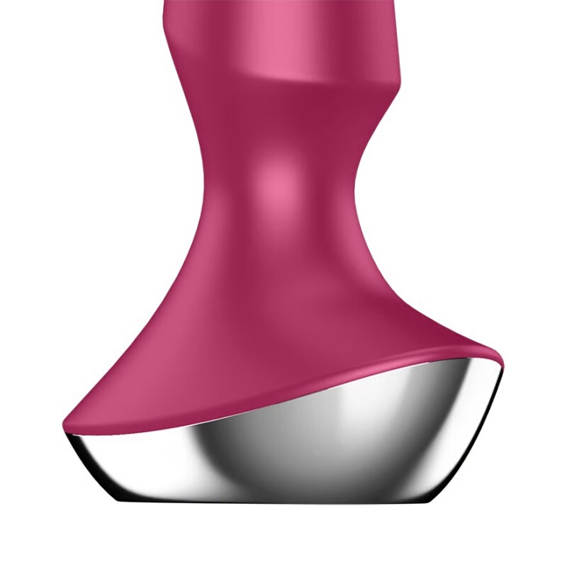 Анальний вібратор Satisfyer Plug-ilicious 2 з додатком, бордовий, 13.5 х 4 см - Зображення 4