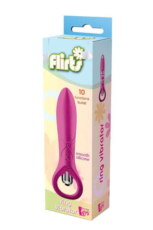 Вібратор для точки G Dream Toys Flirts з кільцем, рожевий, 15.5 х 2.9 см - Зображення 1