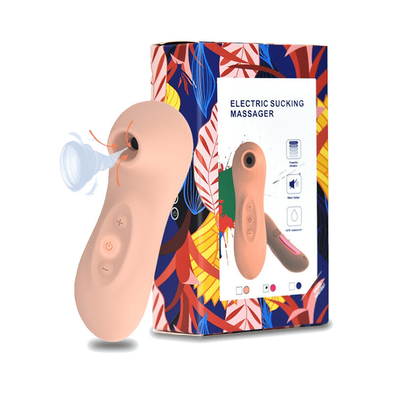 Вакуумний кліторний стимулятор Electric Sucking Massager 2.0 USB, бежевий
