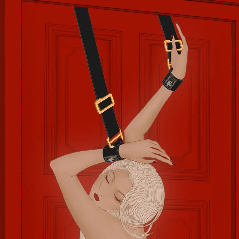 Фіксатори на двері UPKO Over the Door Hand Restraints для фіксації зап'ясть, чорного кольору