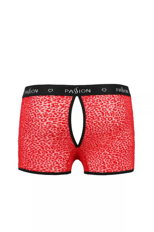 Сексуальні чоловічі труси Passion Men Parker, S/M, з інтимним вирізом, з візерунком, червоні - Зображення 3
