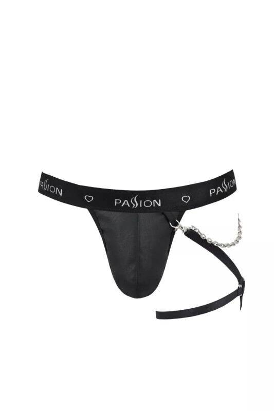 Сексуальні стрінги Passion Men Bill, XXL/XXXL, з декором на стегно, чорні - Зображення 2