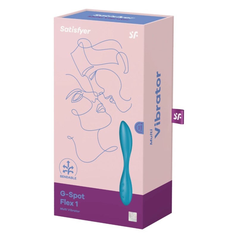 Вібратор для точки G Satisfyer G-Spot Flex 1 гнучкий, синій, 19.5 х 3.2 см - Изображение 1
