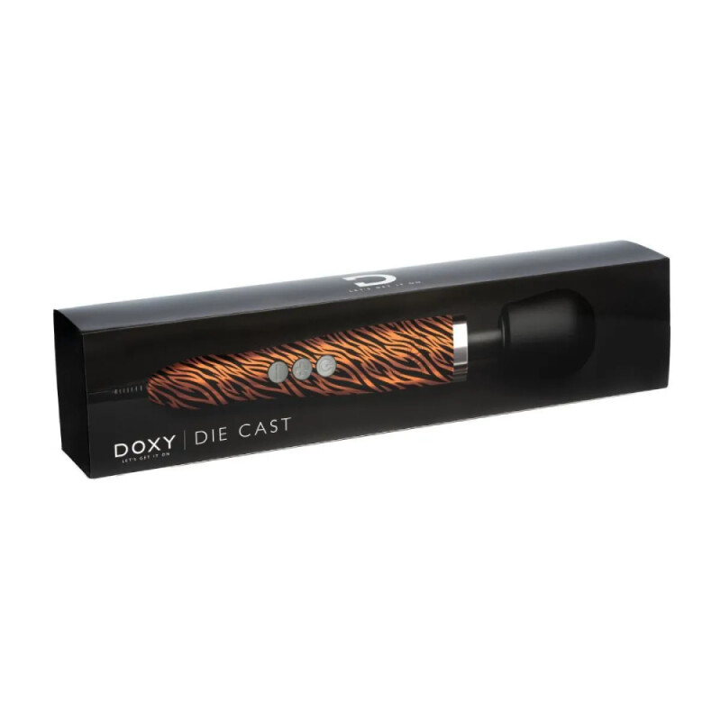Вібромасажер Doxy Die Cast Tiger тигровий, зі смугастим принтом - Зображення 4