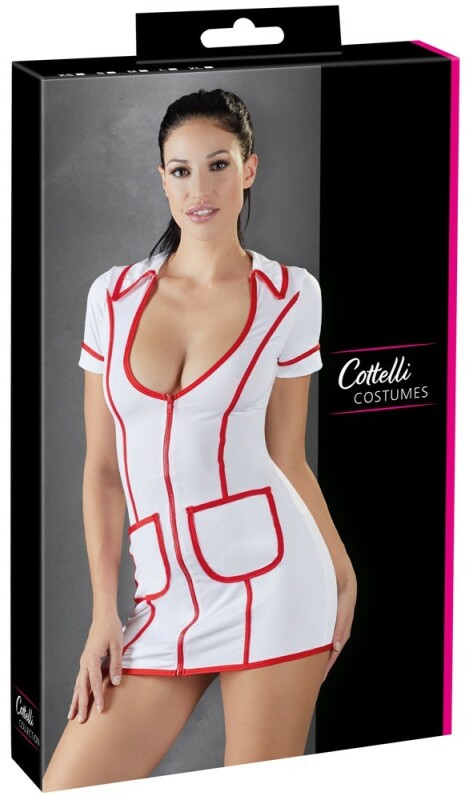 Сукня медсестри сексуальна Cottelli Colection Nurse Dress, M, біла - Изображение 5