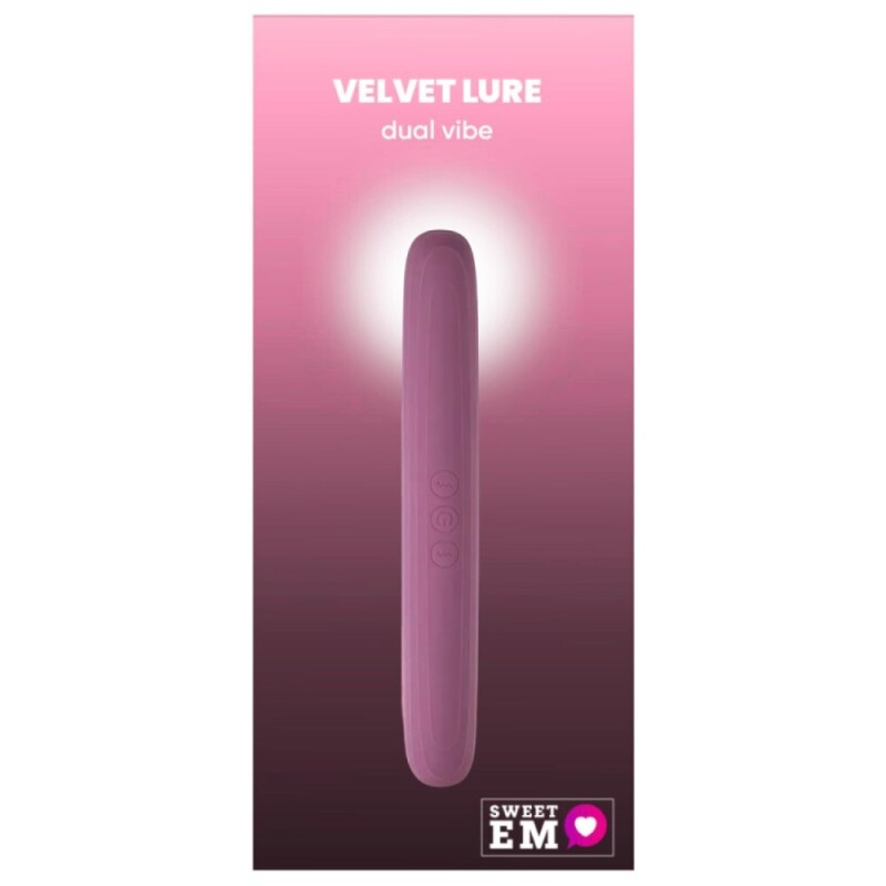 Вібратор двосторонній Sweet Em Dual Vibe силіконовий, фіолетовий, 22 х 3 см - Изображение 1