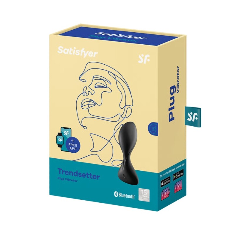 Анальний вібратор Satisfyer Trendsetter з додатком, чорний, 11.2 х 5 см - Зображення 1