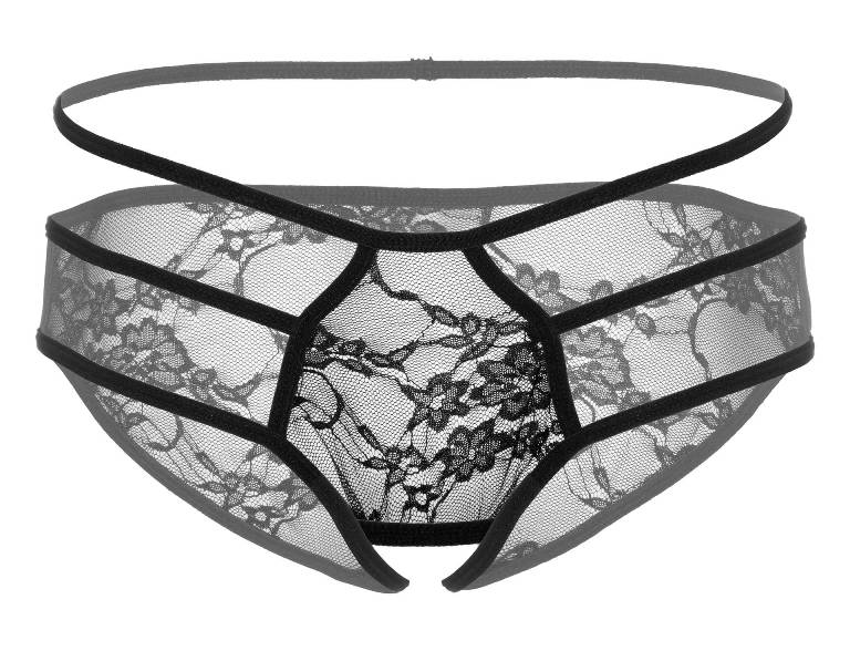 Трусики сексуальні з інтимним вирізом S/M Jade Daring Intimates, чорні - Зображення 2