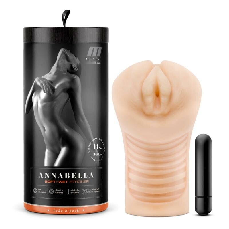 Мастурбатор з віброкулею M For Men Annabella реалістичний, 7.6 см х 16.5 см