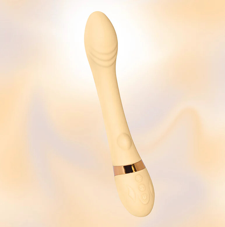 Вібратор для точки G Sweet Em Heating Vibe з підігрівом, жовтий, 19.2 х 3.3 см - Изображение 4