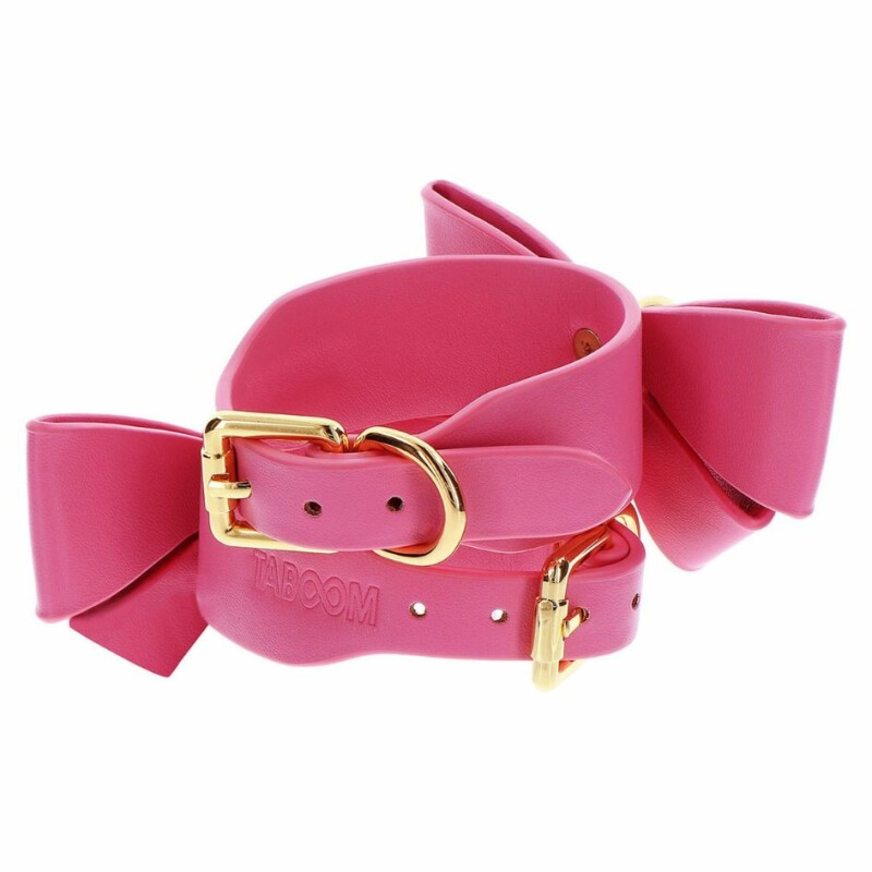 Кайданки з бантиками Taboom Malibu Wrist Cuffs з веганської шкіри, рожеві - Зображення 1