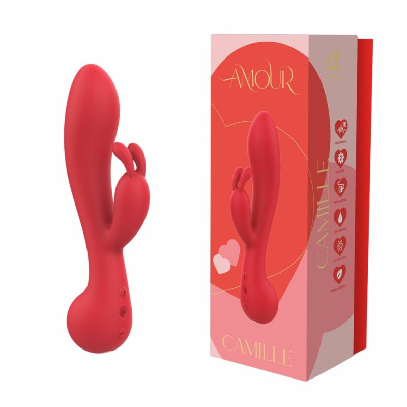 Вібратор кролик Dream Toys Amour Camille червоний, 22 х 4.1 см