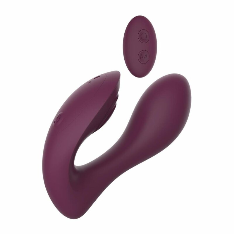 Вібратор подвійною стимуляцією з пультом управління Dream Toys Essentials Ultra Dual Vibe фіолетовий, 13 х 3.7 см - Зображення 1