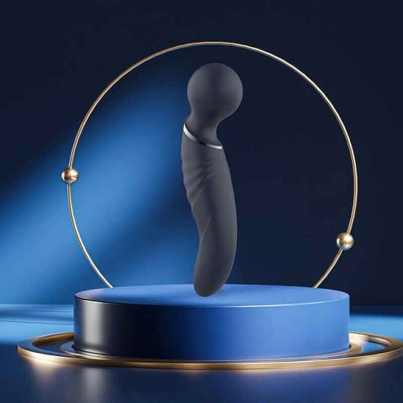 Вібратор мікрофон Dream Toys Glam Dual Wand Vibe для подвійної стимуляції, фіолетовий, 21.2 см х 4.9 см - Зображення 6