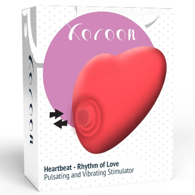 Вібратор у вигляді серця Xocoon Heartbeat з пульсацією, червоний, 7.5 х 7.2 см - Зображення 1