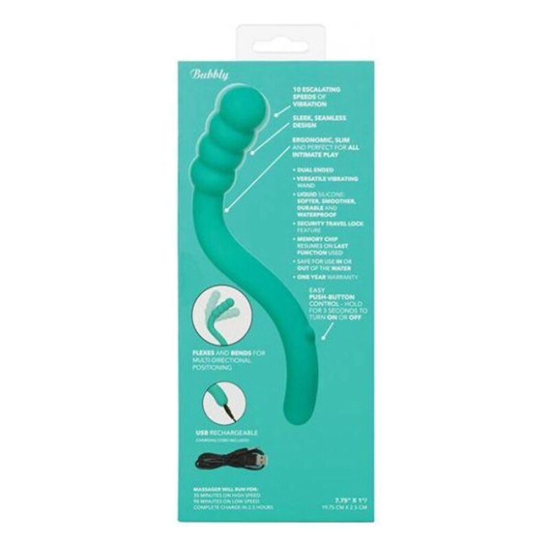 Вібратор CalExotics Pretty Pleasure для точки G, зелений, 19.7 х 2.5 см - Зображення 3