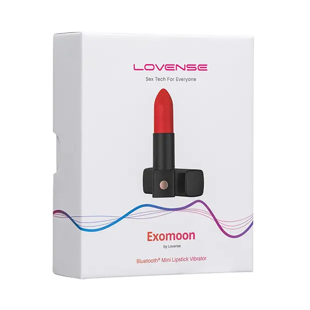 Вібратор-помада Lovense Exomoon червоно-чорна, 8.8 х 2.2 см - Зображення 1