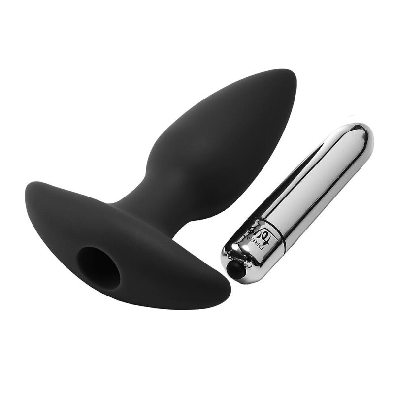 Анальна пробка Dreamtoys FantASSstic з віброкулею, чорна, 14 х 3.5 см - Изображение 5