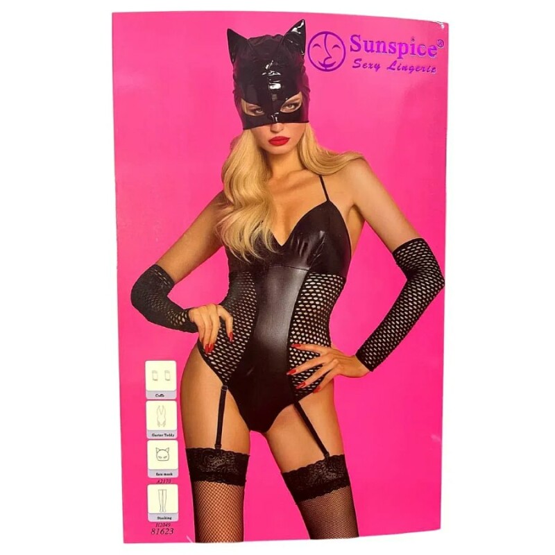 Костюм сексуальної кішечки Sunspice, 4 предмети, чорний, L-XL - Зображення 3