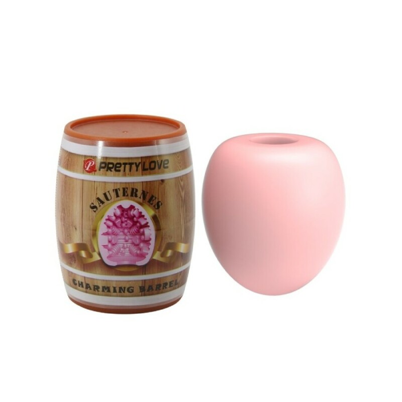 Мастурбатор Pretty Love Sauternes у вигляді діжки, рожевий, 5.5 х 5 см - Изображение 1